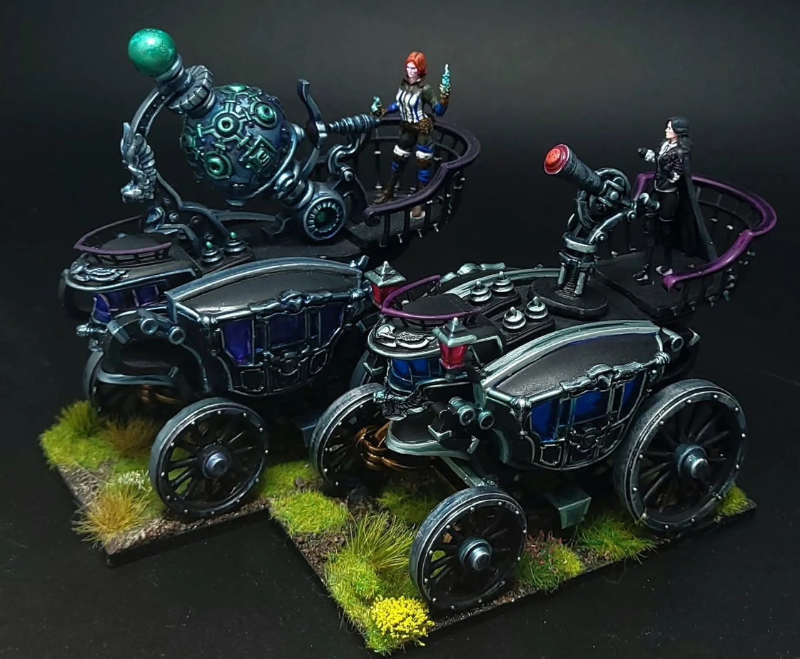 Arcane war wagons with sorceresses