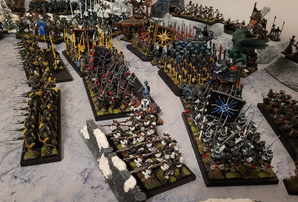Full army deployed on the battlefield